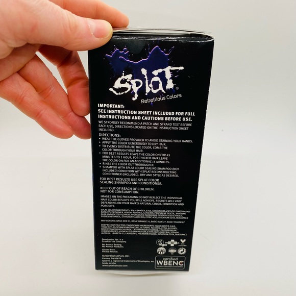NWT Splat Hair Dye 30 Washes No Bleach. Midnight Indigo. - Picture 3 of 7